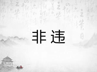 非违 非违