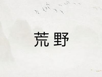 荒野 荒野