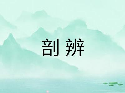剖辨