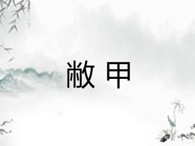 敝甲