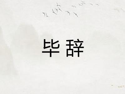 毕辞