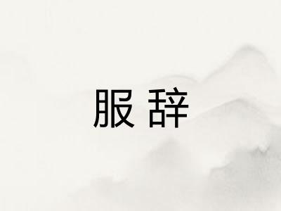 服辞