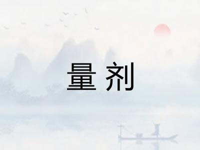 量剂 量剂