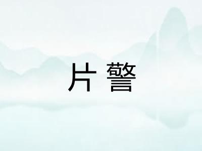 片警 片警
