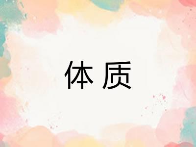 体质 体质