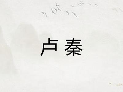 卢秦