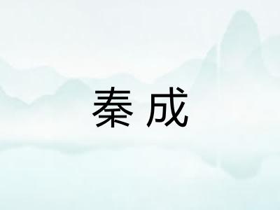 秦成 秦成