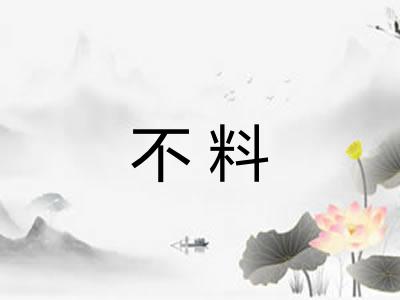 不料