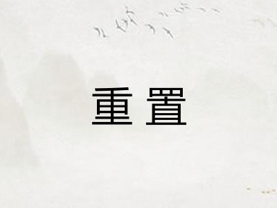 重置 重置