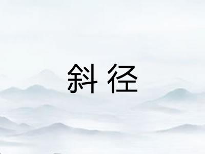 斜径 斜径