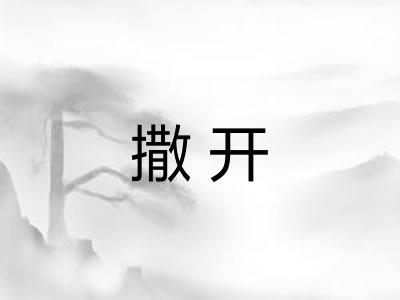 撒开 撒开