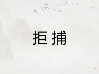 拒捕 拒捕