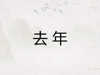 去年 去年