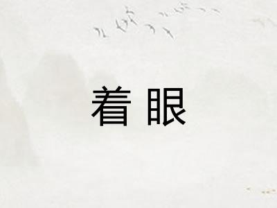 着眼 着眼