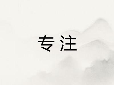 专注
