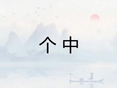 个中 个中