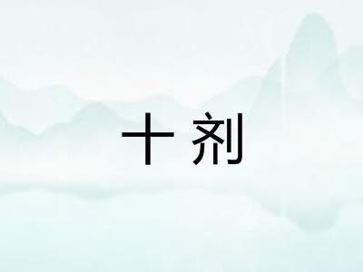 十剂 十剂