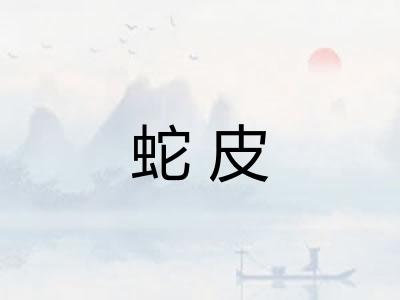 蛇皮 蛇皮