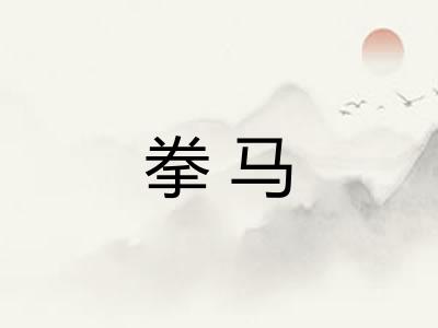 拳马 拳马