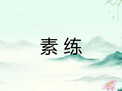 素练 素练