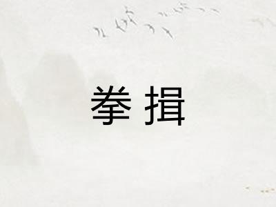 拳揖 拳揖