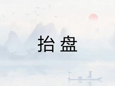 抬盘 抬盘