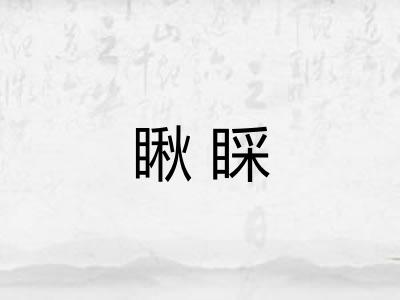 瞅睬