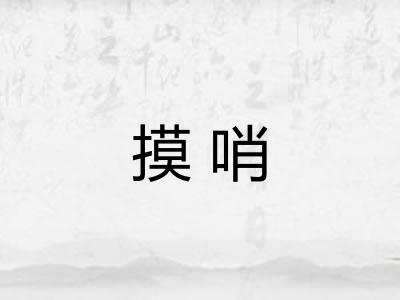 摸哨 摸哨
