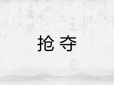 抢夺 抢夺