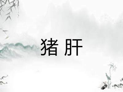 猪肝 猪肝