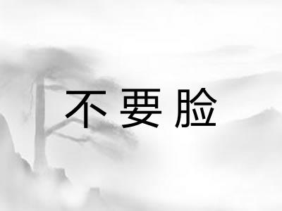不要脸