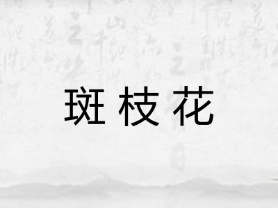 斑枝花