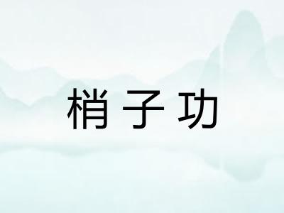 梢子功 梢子功