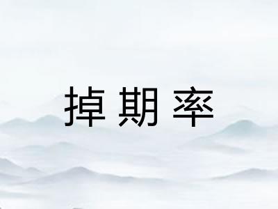 掉期率 掉期率