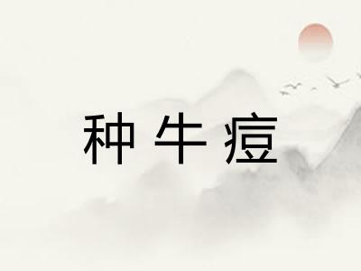 种牛痘 种牛痘
