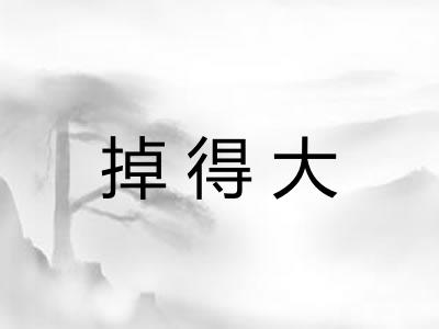 掉得大 掉得大