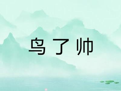 鸟了帅