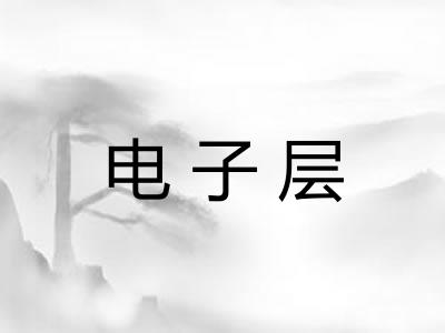 电子层 电子层