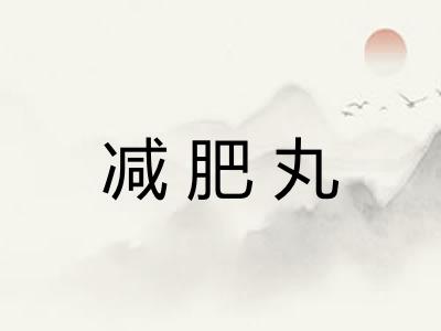 减肥丸 减肥丸