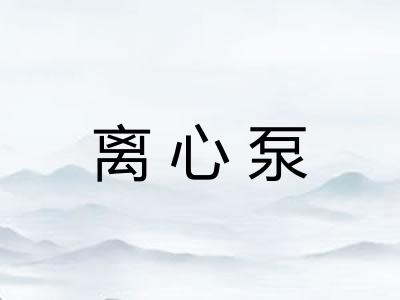 离心泵