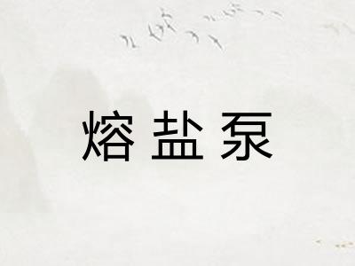 熔盐泵 熔盐泵