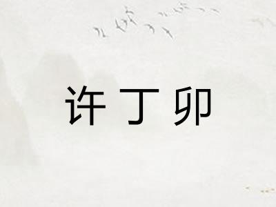 许丁卯
