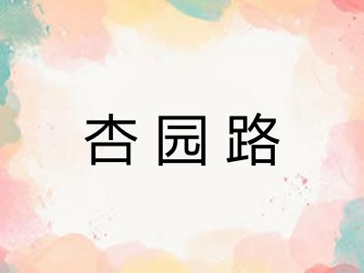 杏园路