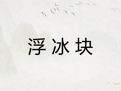 浮冰块 浮冰块