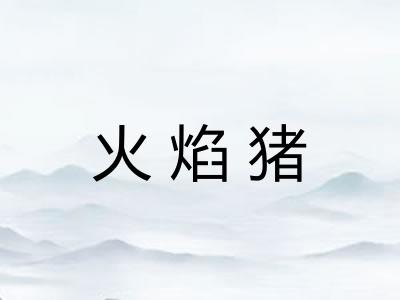 火焰猪 火焰猪