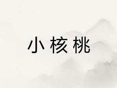 小核桃 小核桃