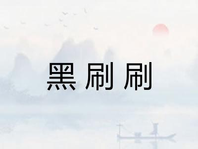 黑刷刷 黑刷刷