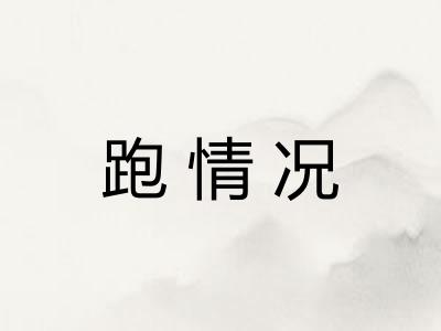 跑情况 跑情况