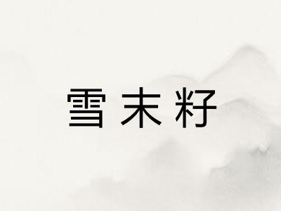 雪末籽