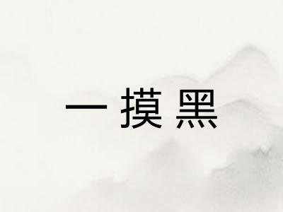 一摸黑
